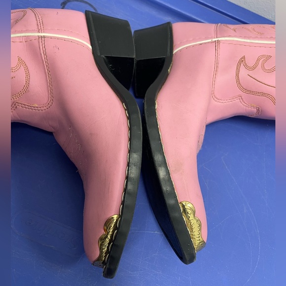 Old West Children's Pink Cowgirl Boots Man Made Material - Picture 9 of 15